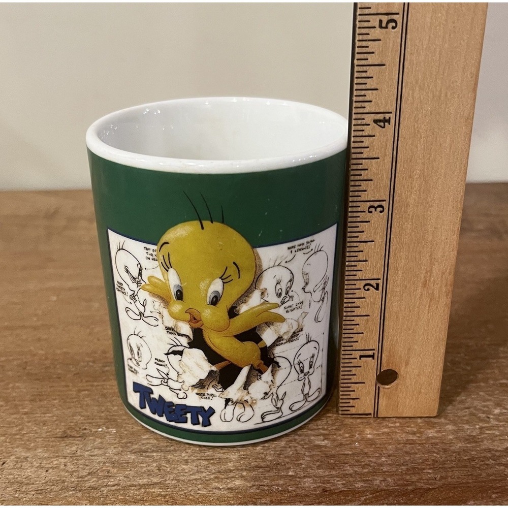 Vintage 1995 Tweety Bird Warner Bros Studio Store Coffee Mug Cup Looney Toons WB - Picture 7 of 8